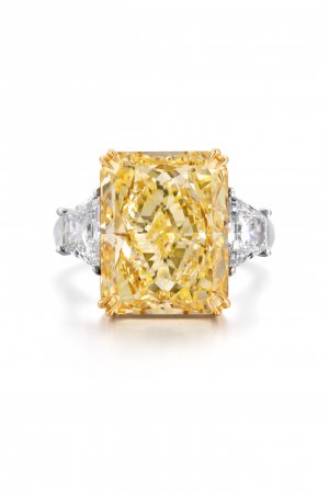 10ct Fancy Intense Yellow Diamond Ring