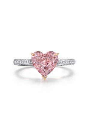 2ct Pink Heart Shape Ring
