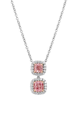 Double Pink Diamond Pendant