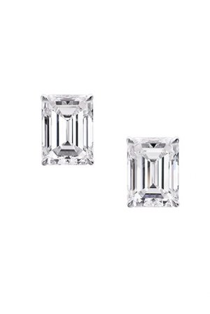 Emerald Cut Stud Earrings
