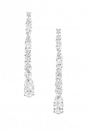 Long Dangling Pear Earrings