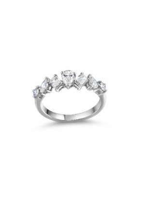 Multishaped Half Eternity Ring
