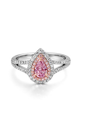 Pear Shape Pink Diamond Ring