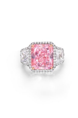 Radiant Cut Pink Diamond Ring