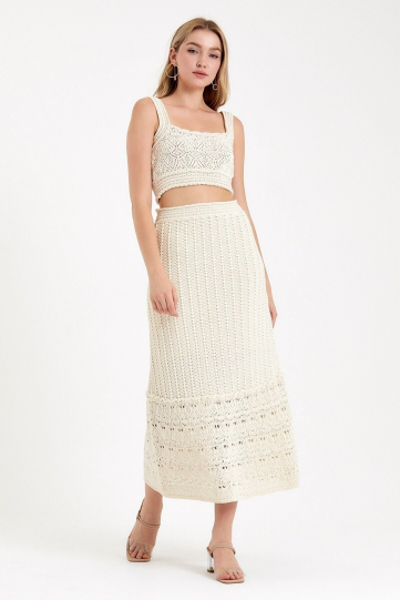 Siyah Basic Örme Etek