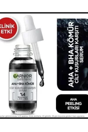 Garnier Siyah Serum AHA BHA Cilt Kusurları Karşıtı Peeling Etkili Serum 30 Ml