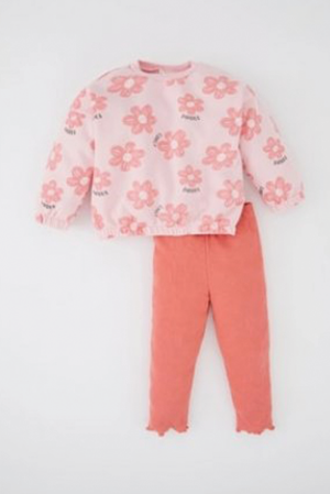 Çiçek Desenli Kız Bebek Kıyafeti