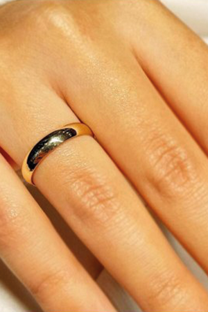 Altın Düz Bombeli Alyans