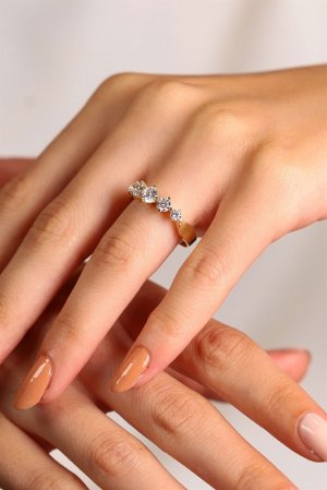 Altın Süzme Model Beştaş Yüzük