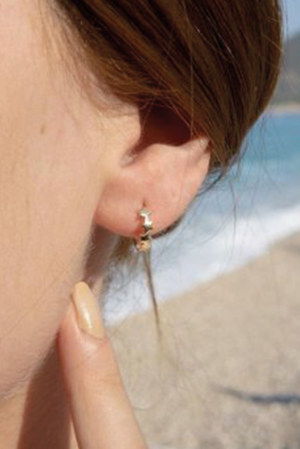 Yıldızlı Halka Küpe