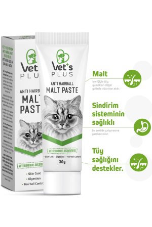 Vet's Plus Anti-Hairball Malt Kedi Macunu