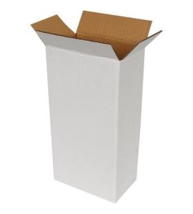 12x12x29cm Tek Oluklu Koli - Beyaz