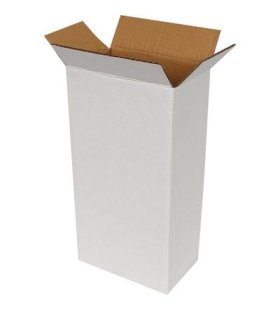 14x8x27cm Tek Oluklu Koli - Beyaz