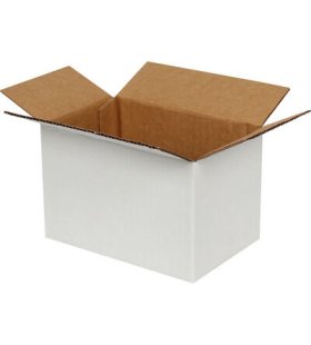 15x10x10cm Tek Oluklu Koli - Beyaz