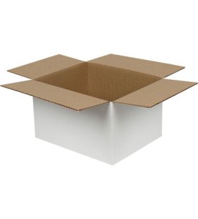 21x12x14cm Tek Oluklu Koli - Beyaz