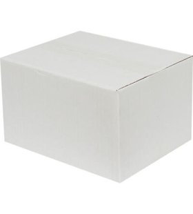 21x12x14cm Tek Oluklu Koli - Beyaz