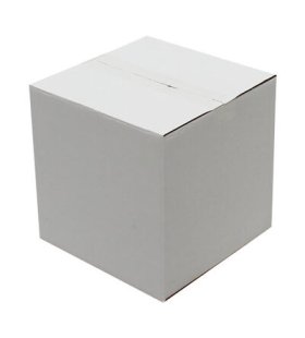 23x23x23cm Tek Oluklu Koli - Beyaz