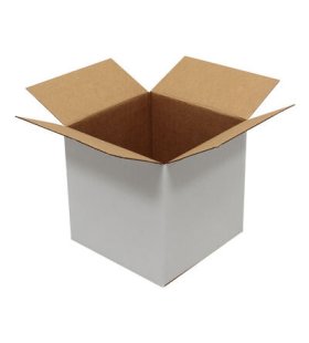 23x23x23cm Tek Oluklu Koli - Beyaz