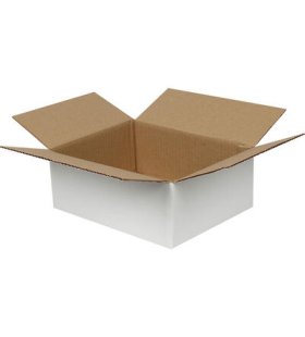 25x20x10cm Tek Oluklu Koli - Beyaz