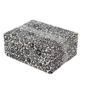 25x20x10cm Tek Oluklu Siyah Alışveriş Desenli Koli