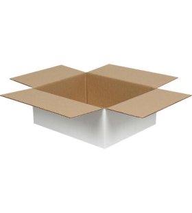 30x25x12cm Tek Oluklu Koli - Beyaz