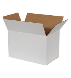 35x20x20cm Tek Oluklu Koli - Beyaz