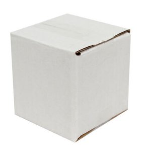 5x5x5cm Tek Oluklu Koli - Beyaz